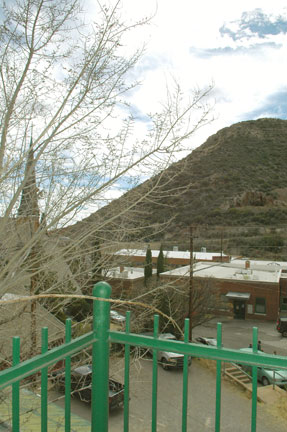 203 deck view - Gym Club Suites, Bisbee Arizona Hotels